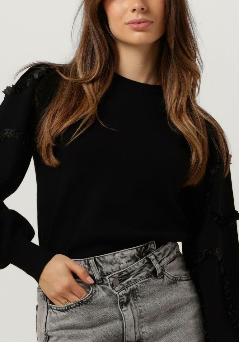 OBJECT zwarte object trui objdidi l/s o-neck knit pullover