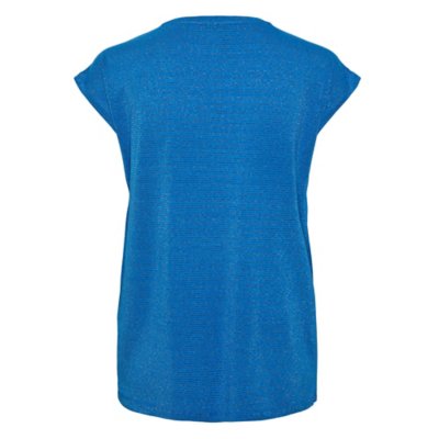 Tee-shirt à manches courtes femme Pcbillo Lurex Stripes PIECES