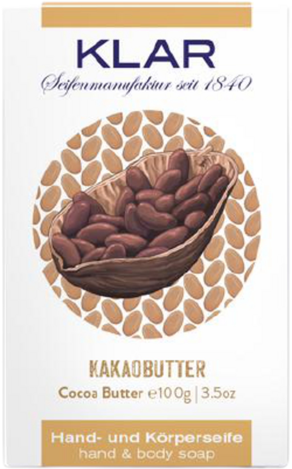 KLAR  Hand- & Körperseife Kakaobutter, 100 g