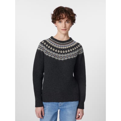 Damenpullover mit Passe, Anthrazit