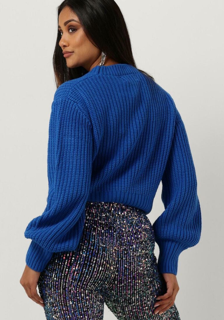 COLOURFUL REBEL blauwe colourful rebel trui yitty knitted sweater