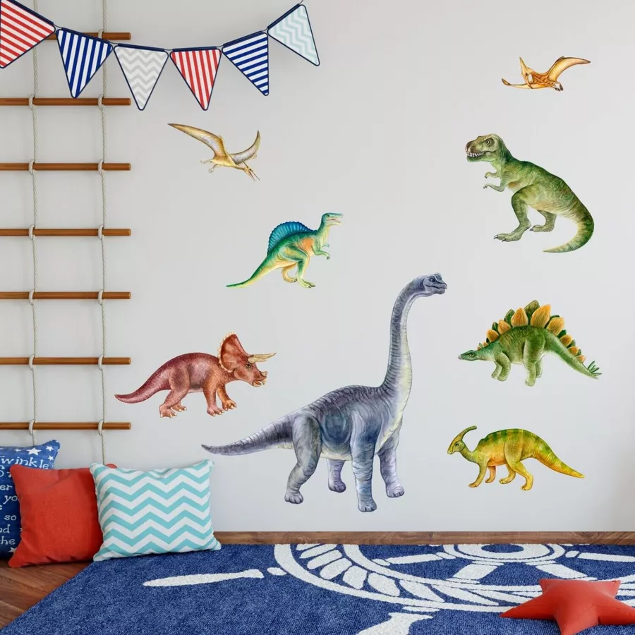 Nikima Wandtattoo 234 Wandtattoo Dinosaurier bunt