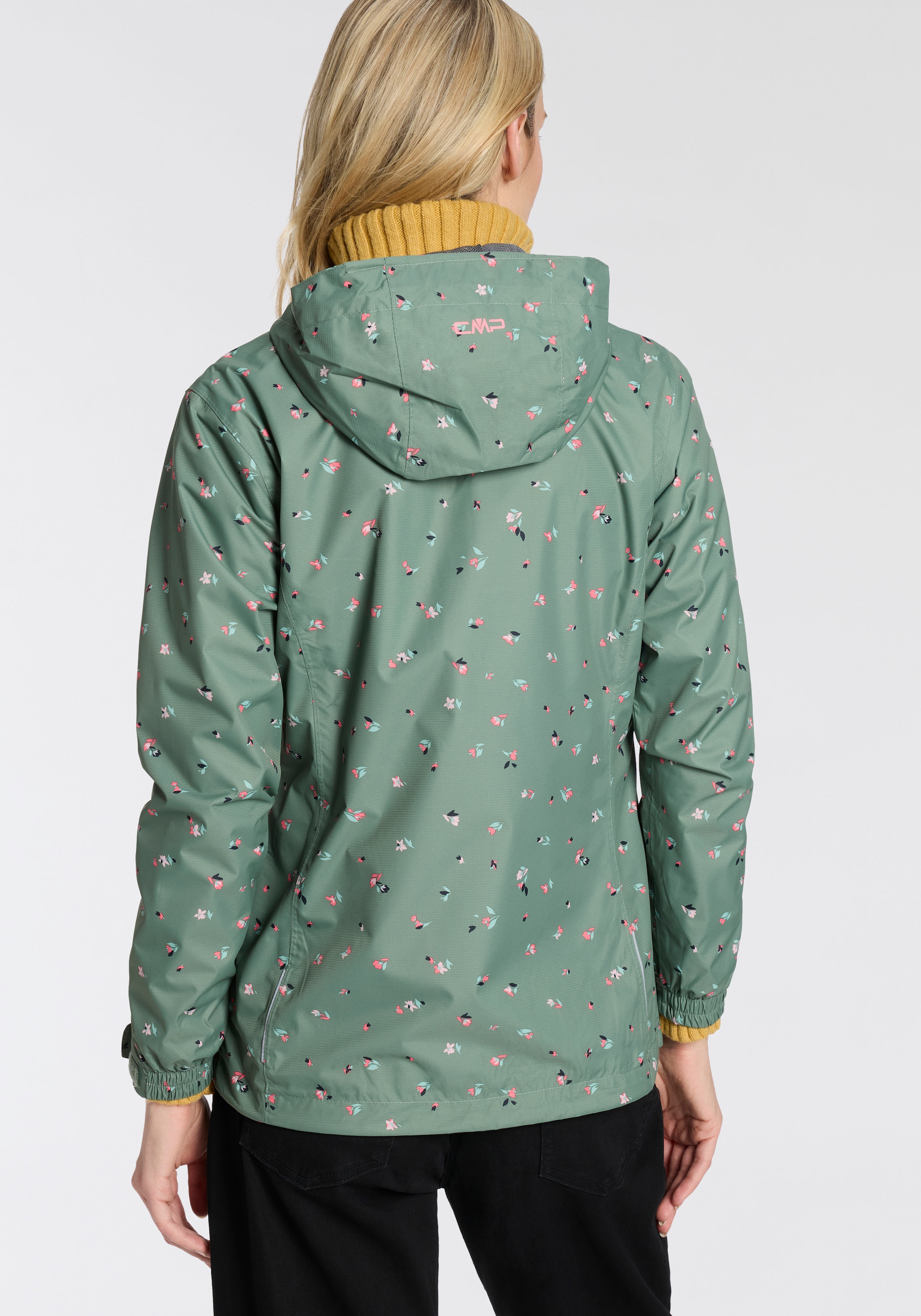 CMP Regenjacke mit Kapuze Übergangsjacke, mit dezenten Reflektordetails