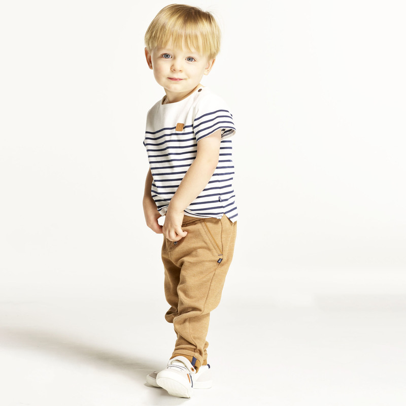 T-shirt marinière bleu bébé garçon
