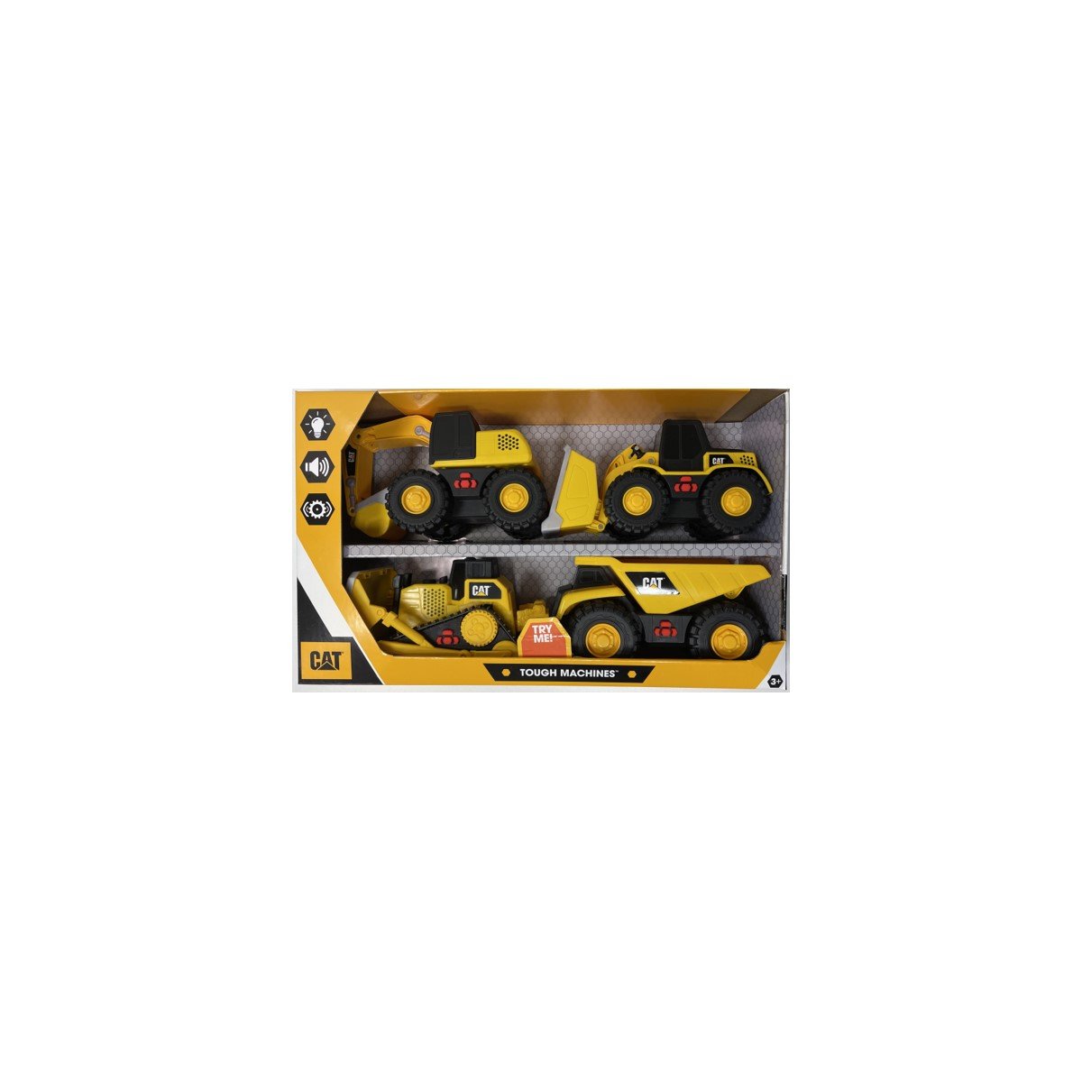 Coffret 4 véhicules Tough Machines CAT