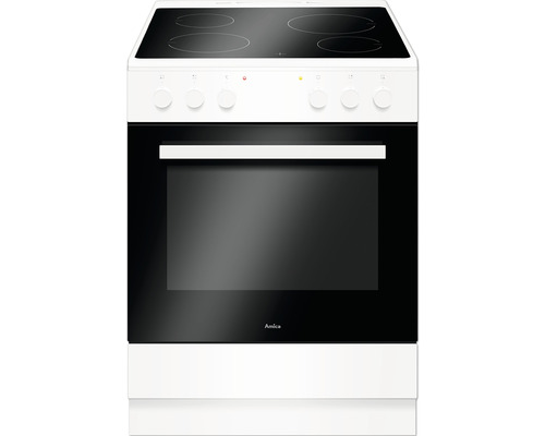Amica vrijstaand fornuis met glaskeramische kookplaat SHC 913 011 W, bruikbaar volume 65 l, BxHxD 600 x 850 x 600 mm