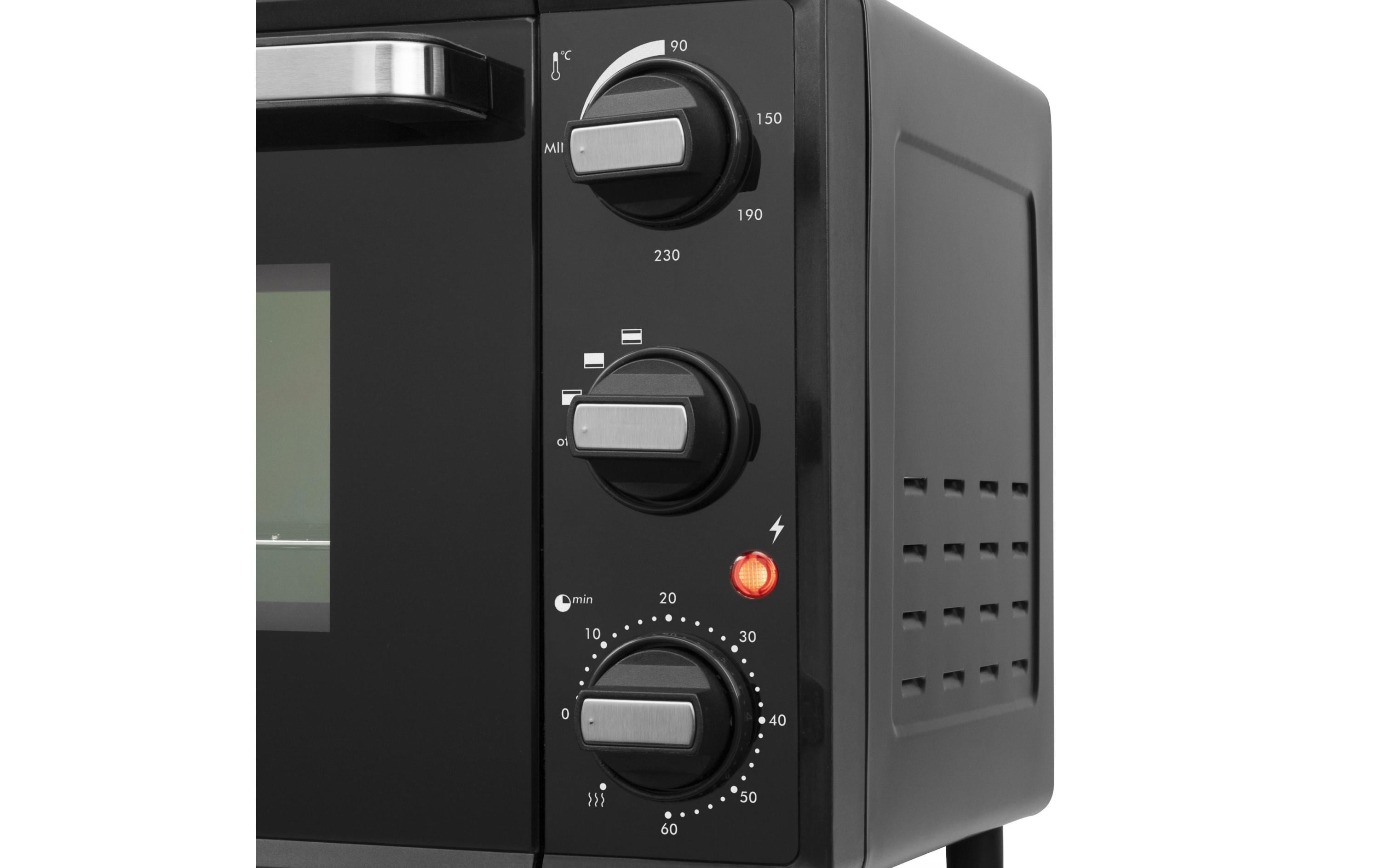 Backofen OV-3620 19 l, Schwarz<br>Mini-Backofen zum Backen, Grillen und Toasten