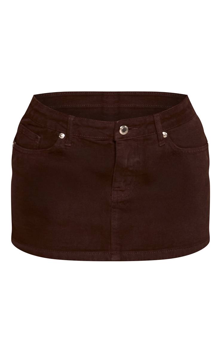 Chocolat Mini Jupe En Jean Taille Basse Micro Petite Taille