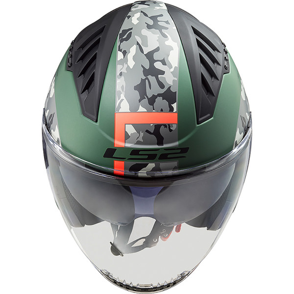 LS2 - Casque OF600 Copter Crispy Kaki / Camouflage Gris / Orange