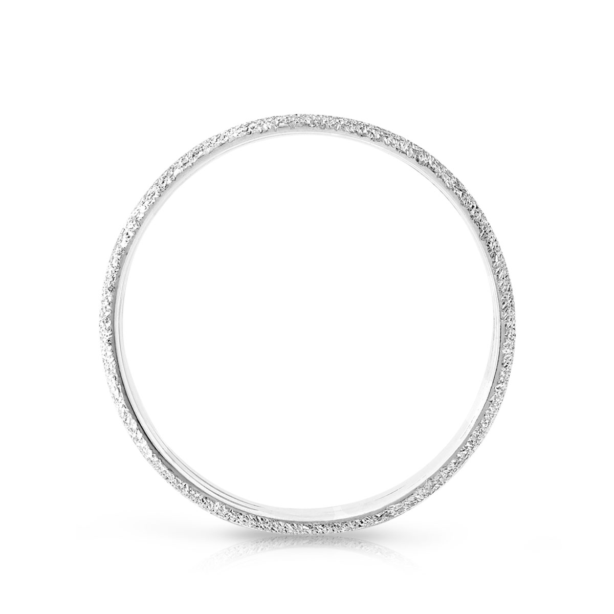 Bague argent 925 polie et granitée