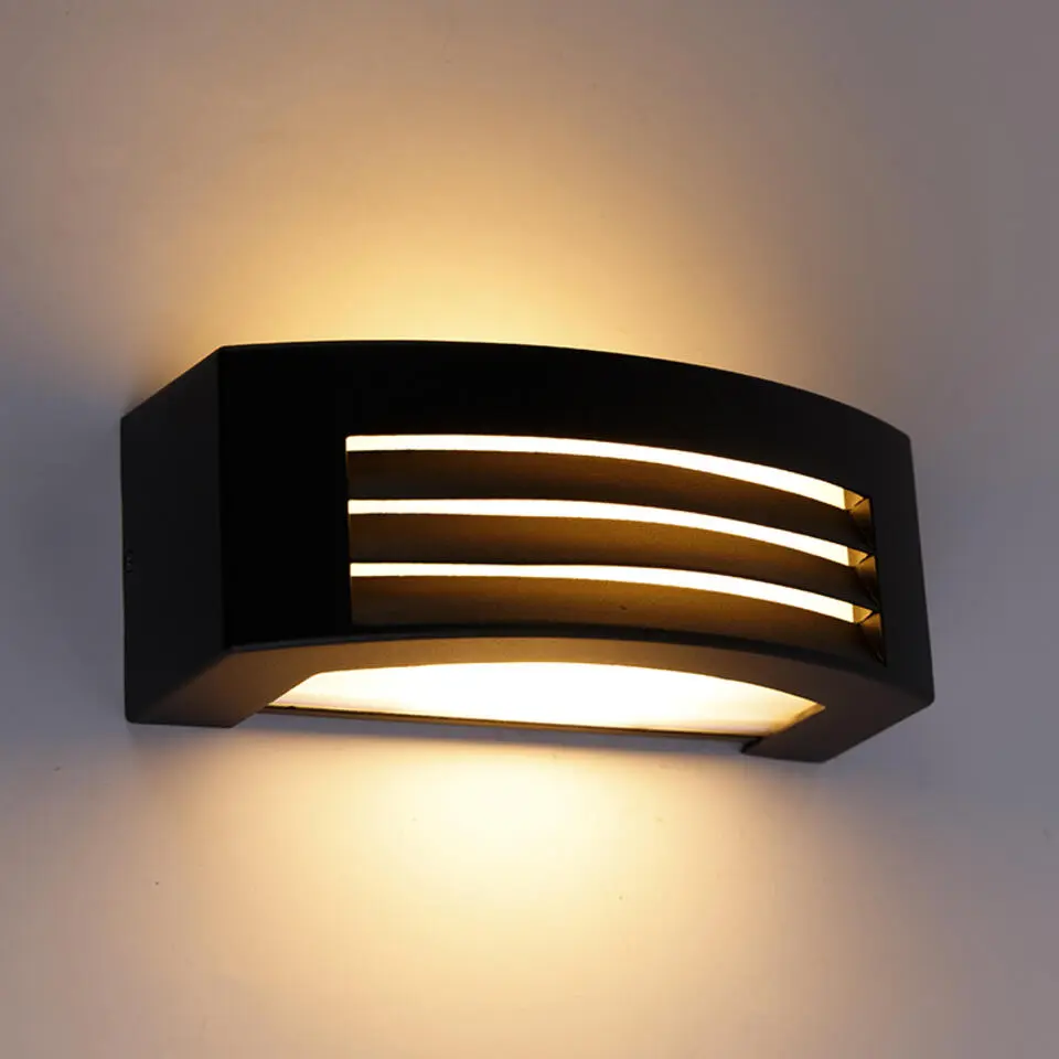 Qazqa wandlampen buiten hurricane zwart e27