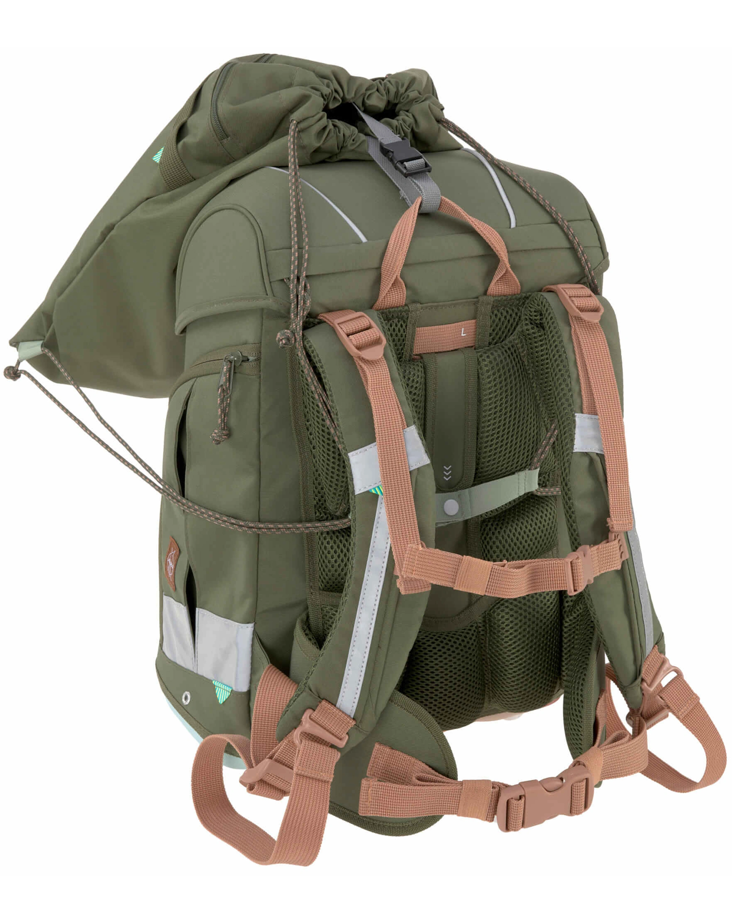 Schulranzen-Set BOXY UNIQUE (30x25x42) 7-teilig in olive