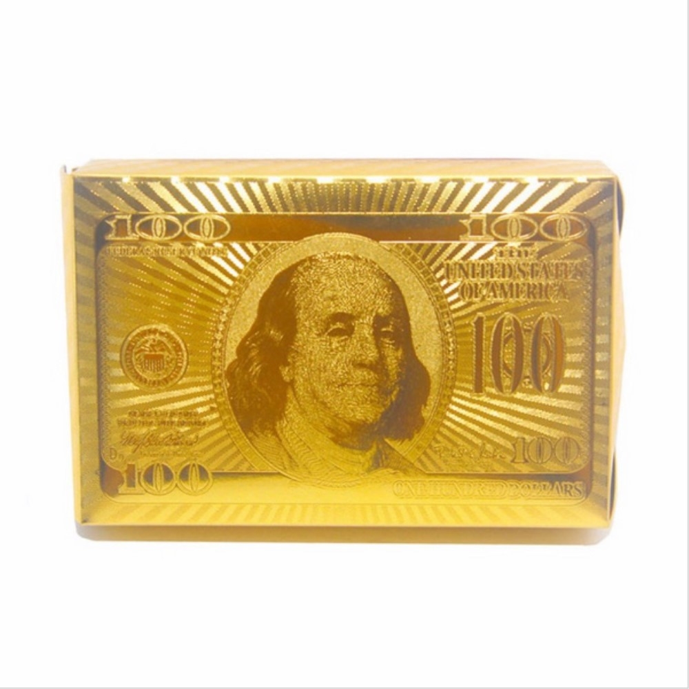 Wasserfestes Poker-Karten Deck aus Kunststoff - Gold