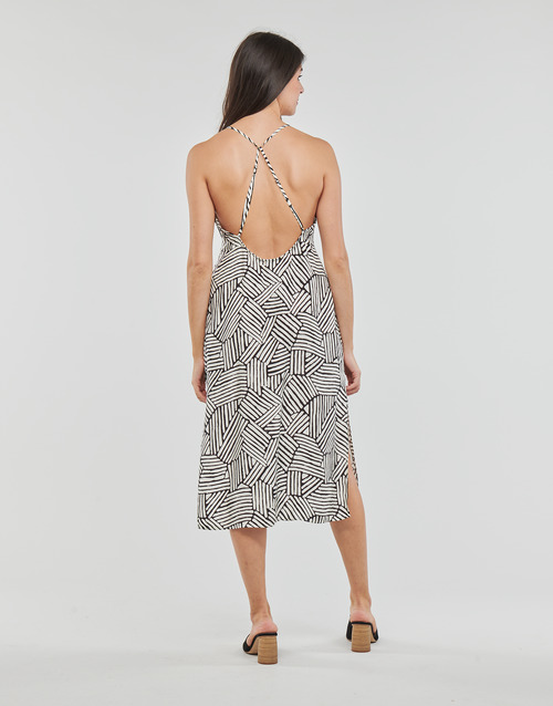 Superdry - VINTAGE MIDI HALTER SLIP DRESS - Noir / Blanc