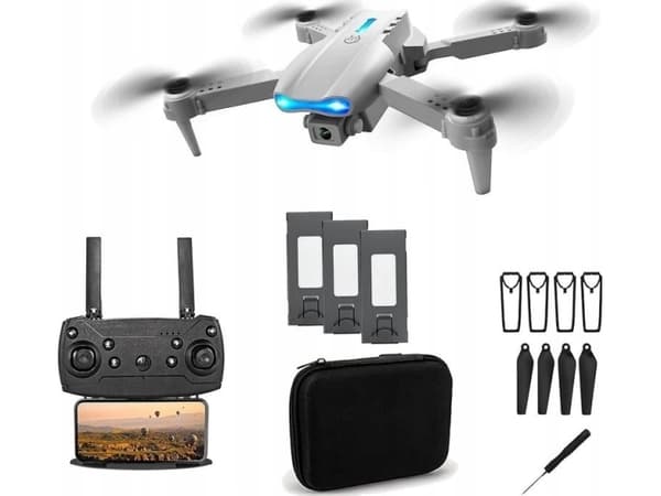 Extralink E99 Pro Drone | Komplett sett: drone + 3 batterier + koffert | 1800 mAh