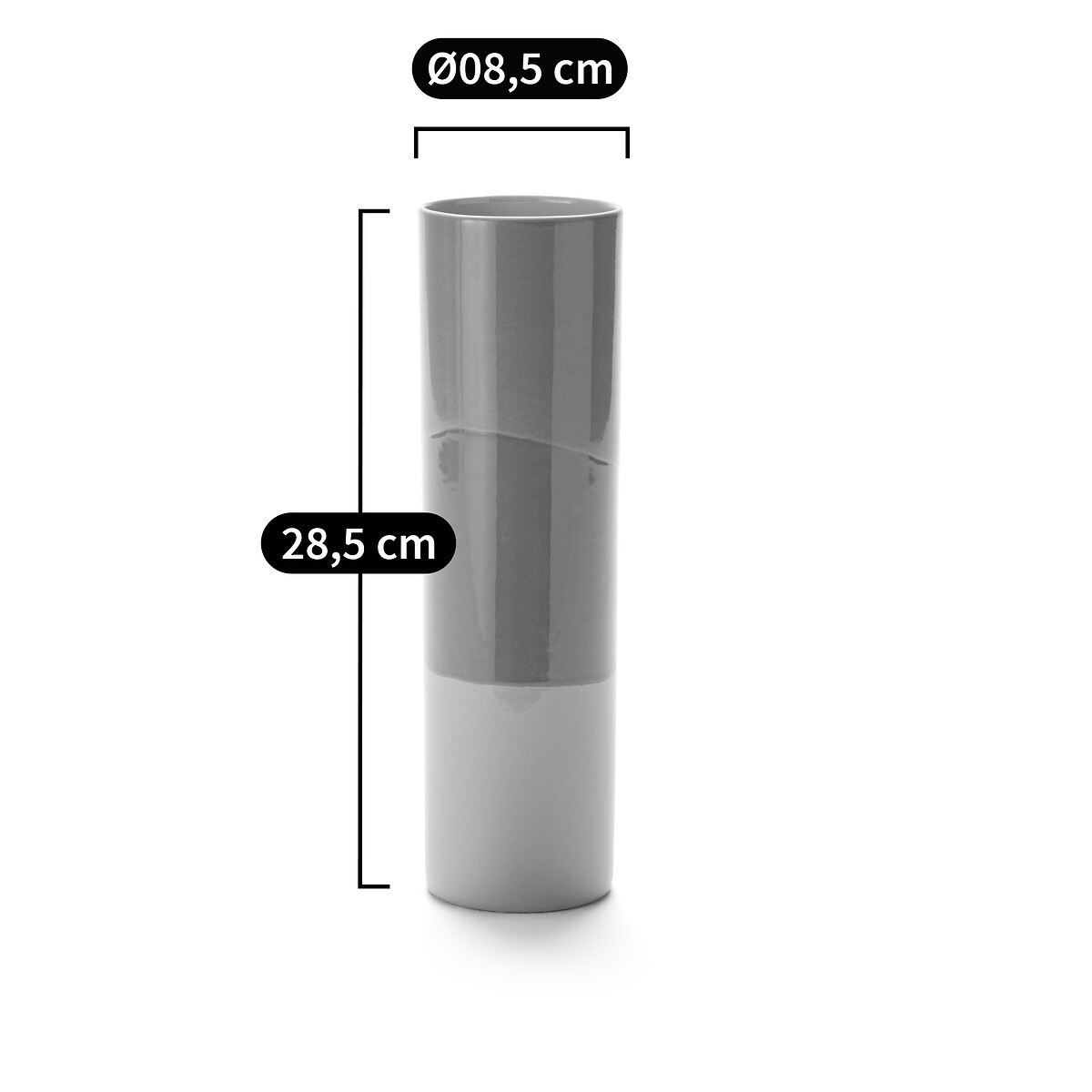 LA REDOUTE INTERIEURS<br>Vaso de cerâmica Alt.28,5 cm, Mosko