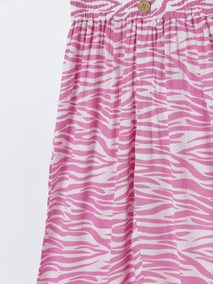 Calças pantalonas fluidas - Rosa