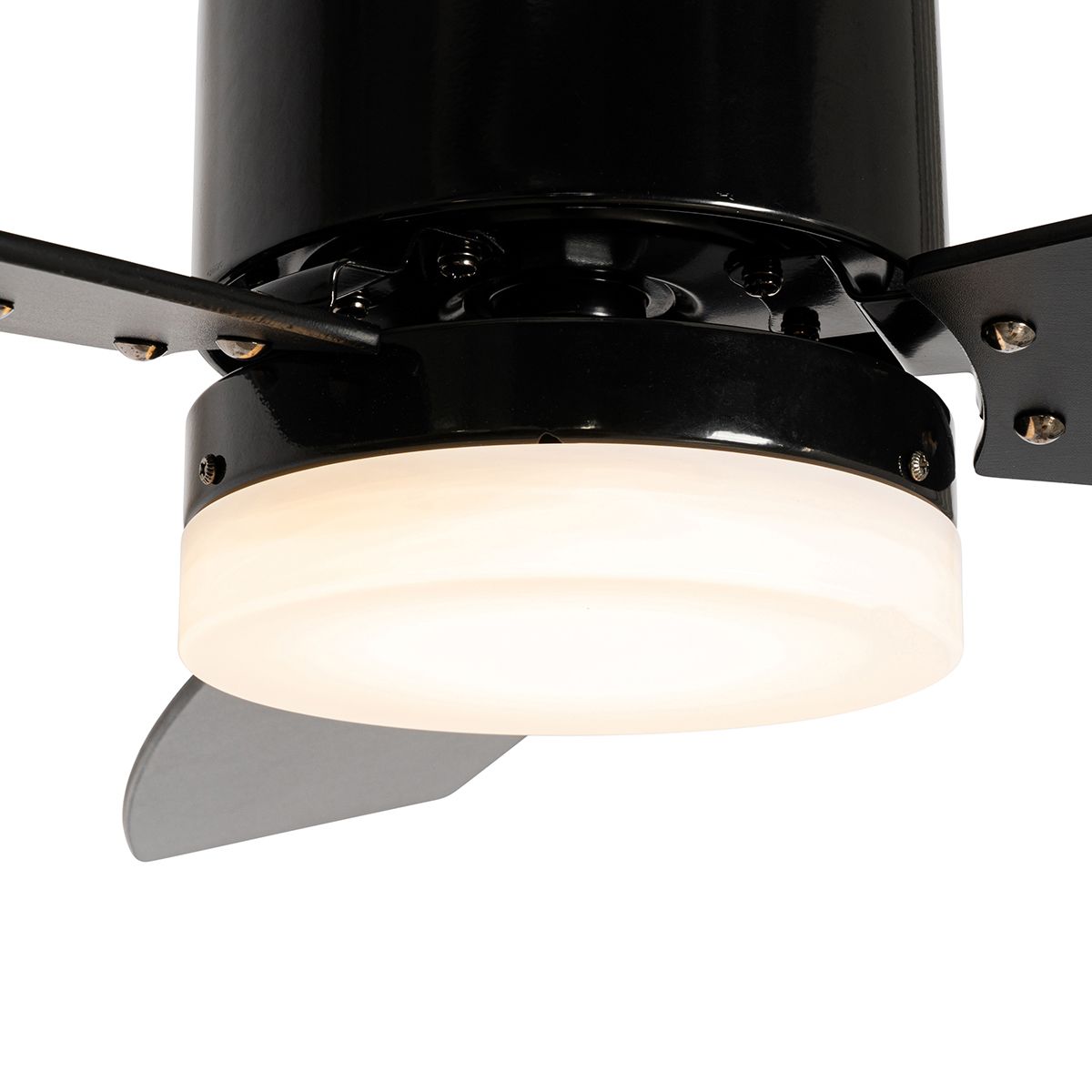 Plafondventilator voor buiten zwart 91.3cm incl. LED dimbaar met afstandsbediening IP44 - Toledo