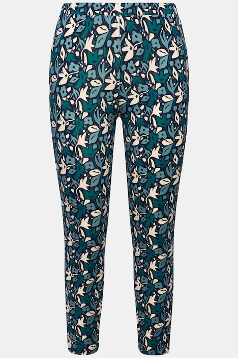 Leggings, Blätter, Saumknöpfe, Biobaumwolle