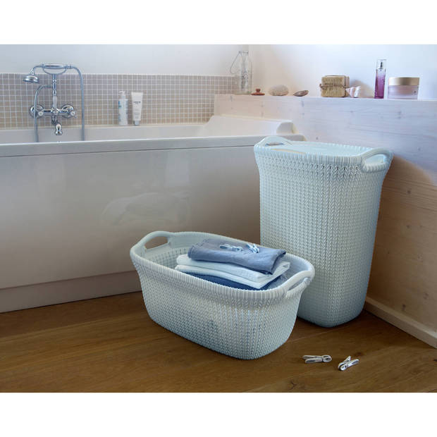 Curver Knit Wasmand - 40L - Misty Blue