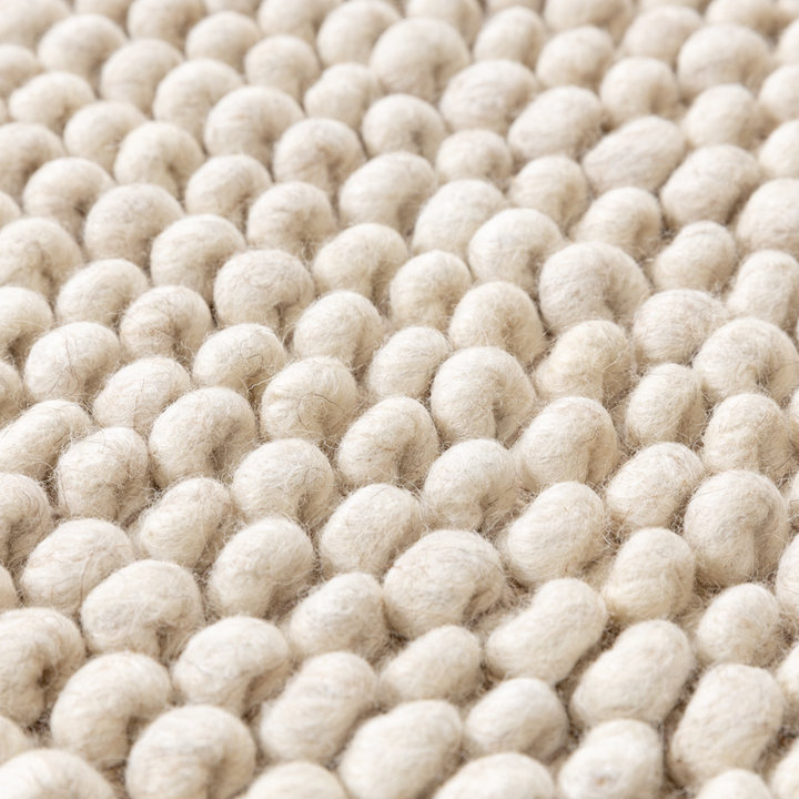 Wollen vloerkleed - Luminous Creme/Wit | Kwaliteit