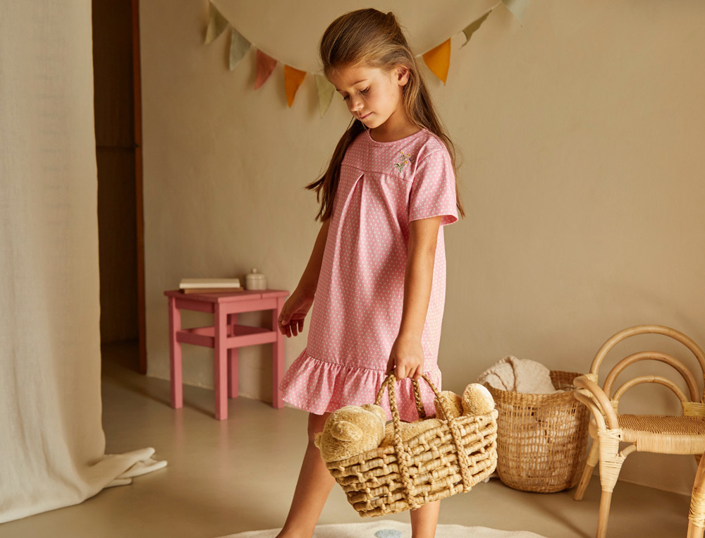 Chemise de nuit enfant-Ronde bucolique
