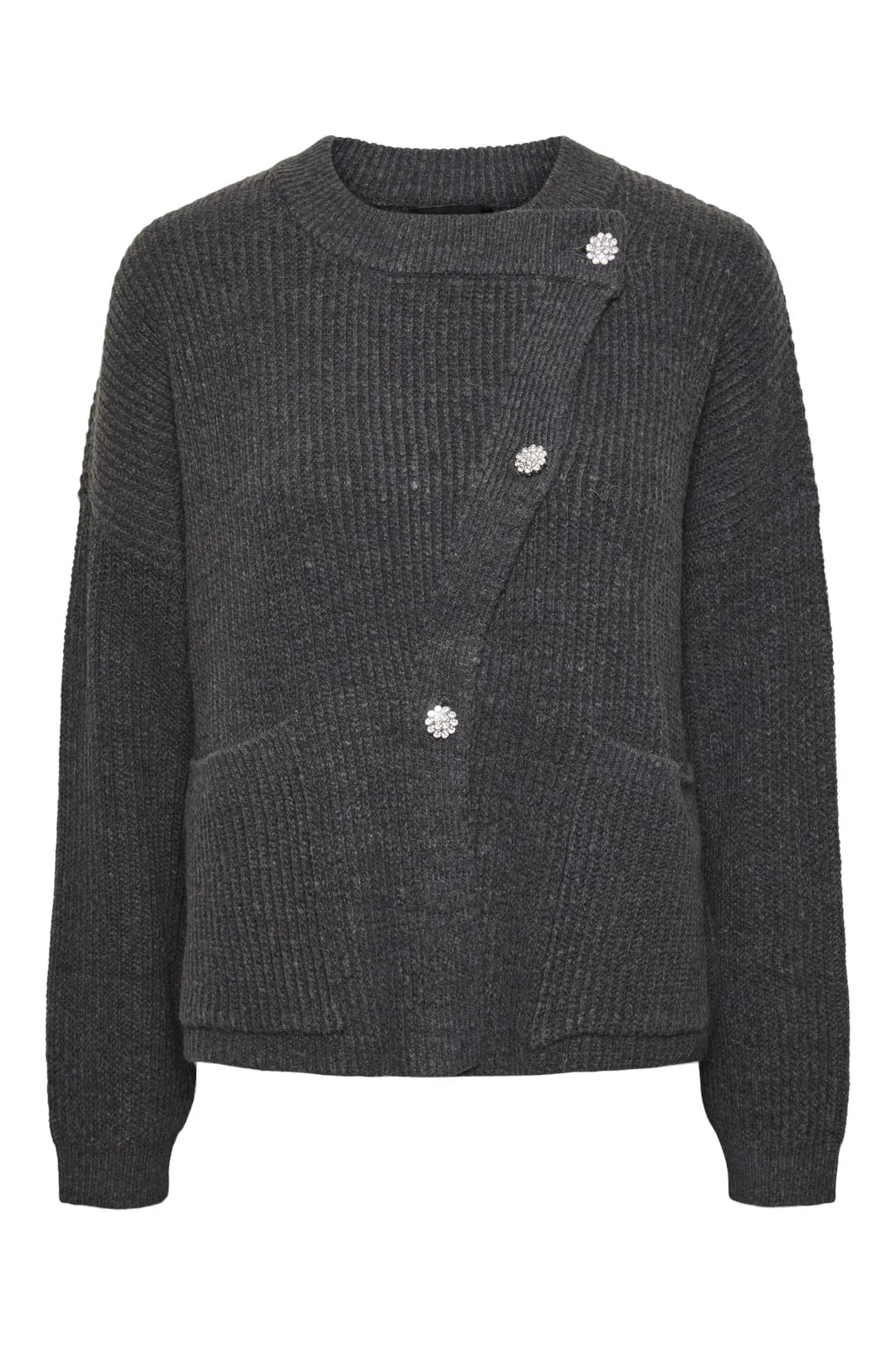 Pieces Pcsiga Ls Overlap Knit Cardigan