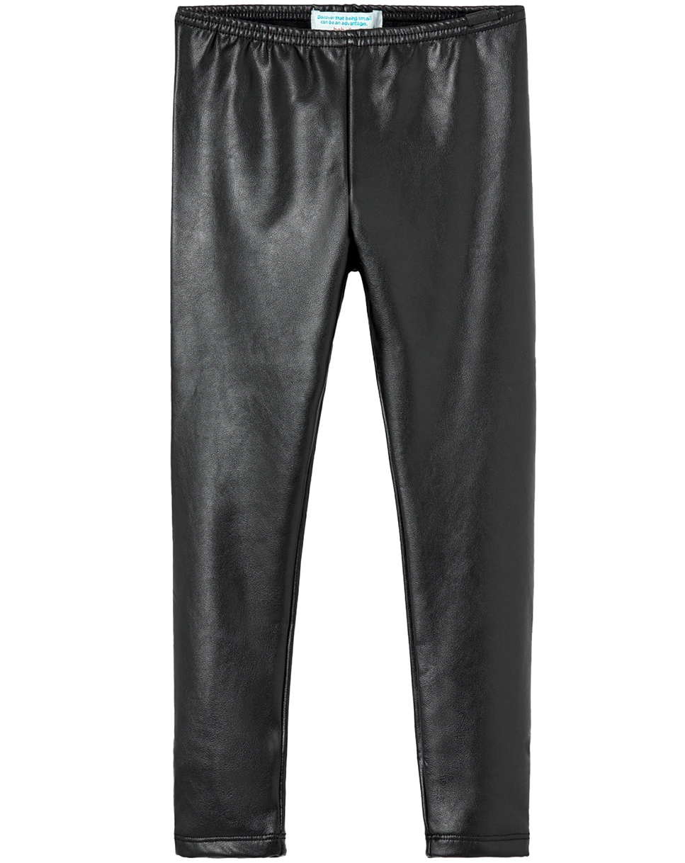 Leggings LEDER LOOK in schwarz