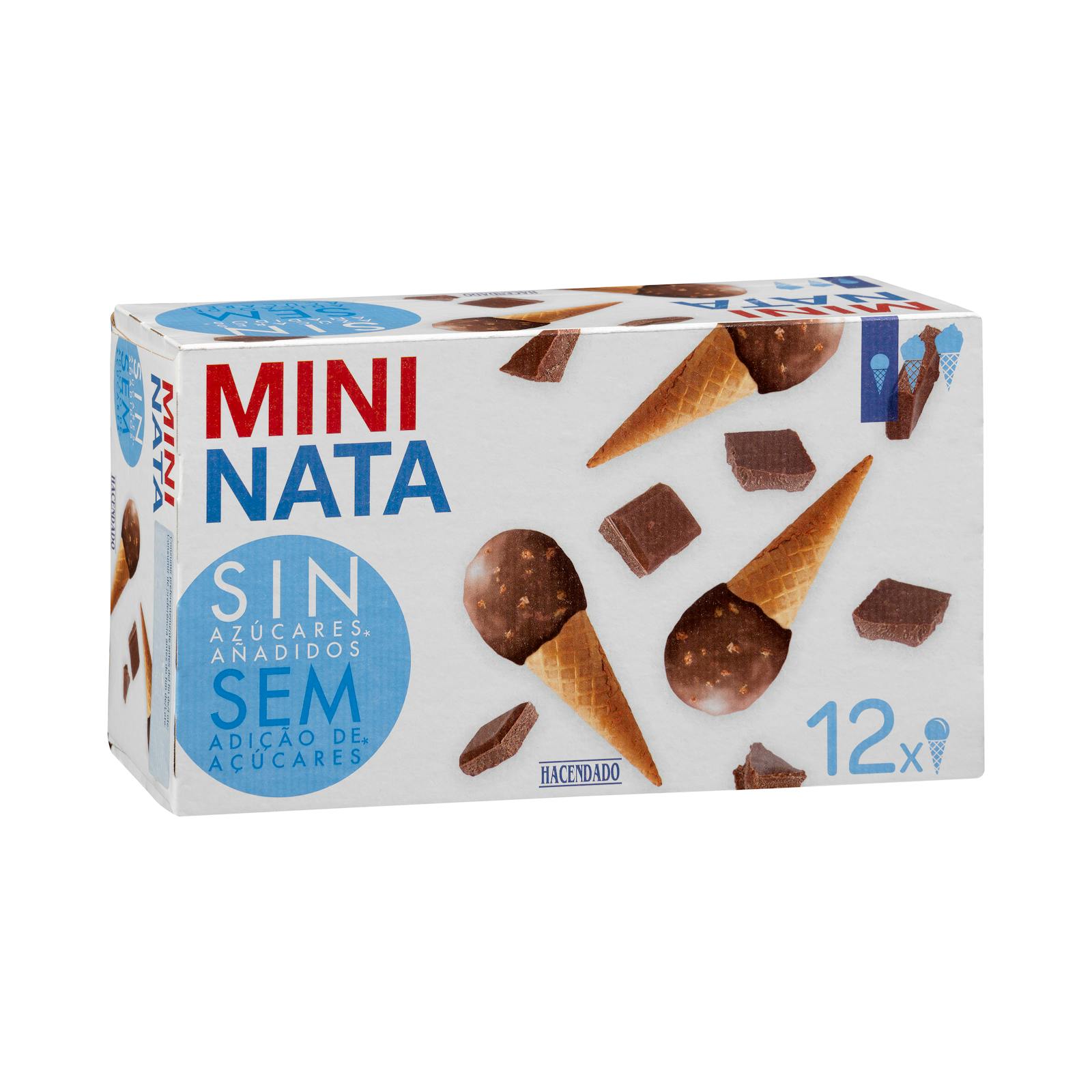 Mini-cornet de crème glacée Hacendado sans sucre ajouté