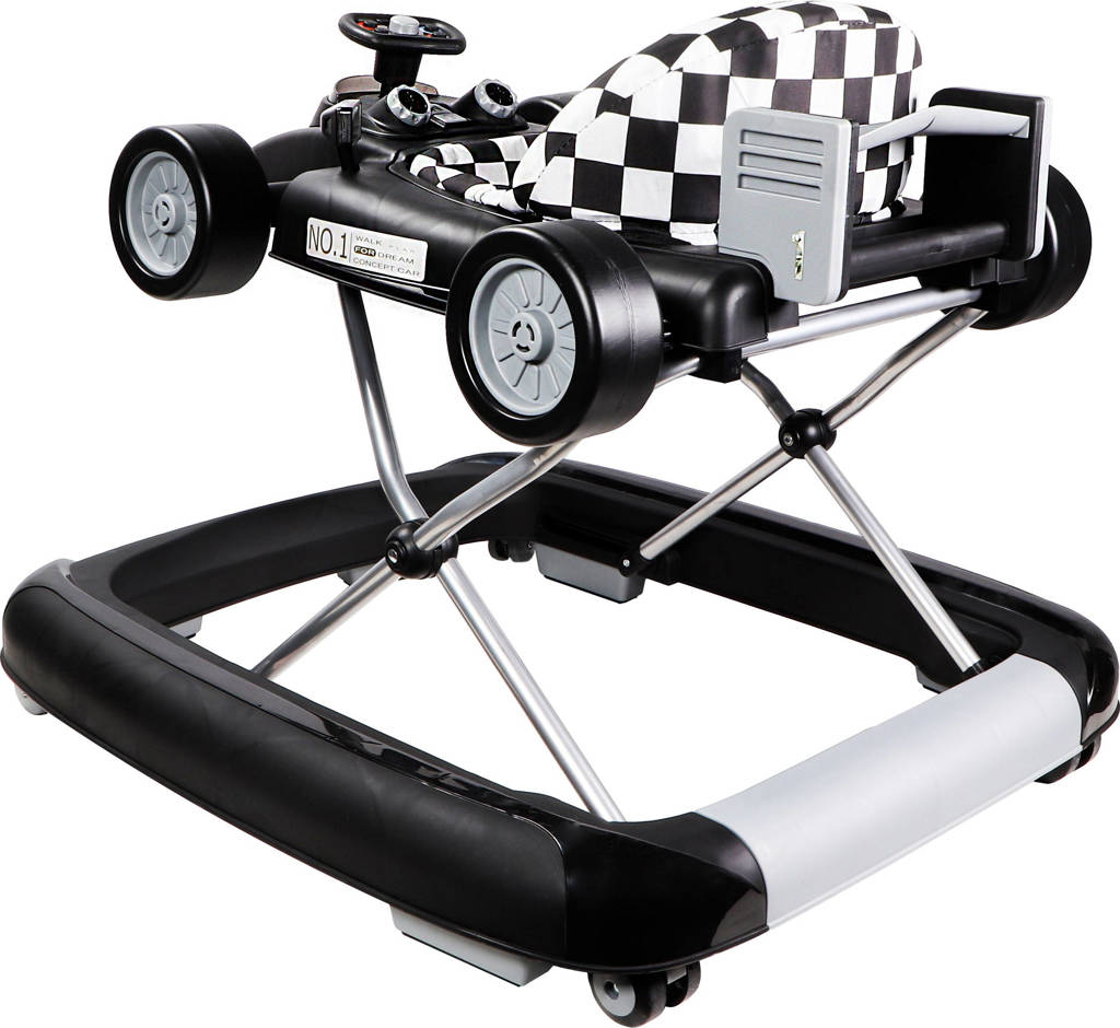 3-in-1 Baby Walker - F1 Racer - Black