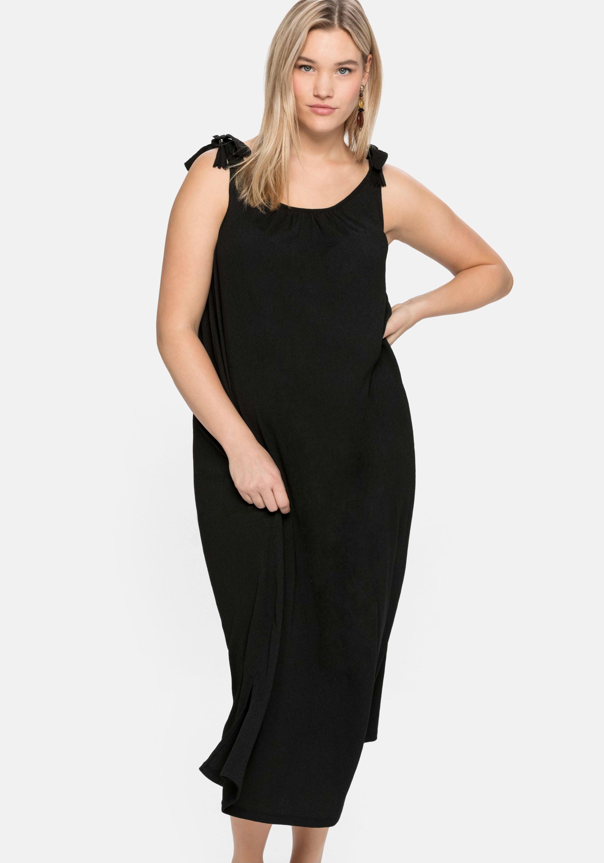 Midi-Jerseykleid in A-Linie, mit verspielten Details