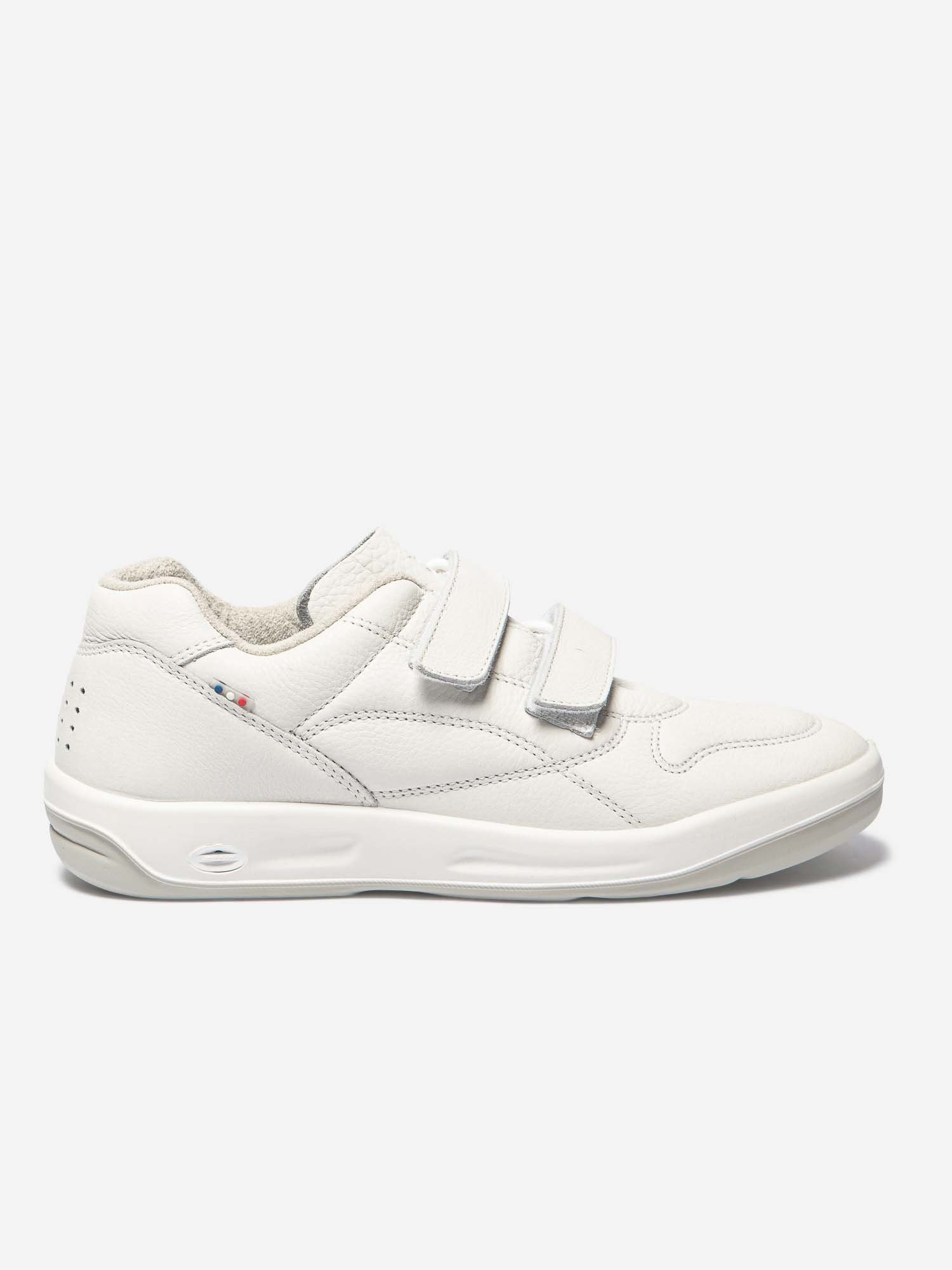 Baskets Homme Scratch Dessus Cuir Blanc