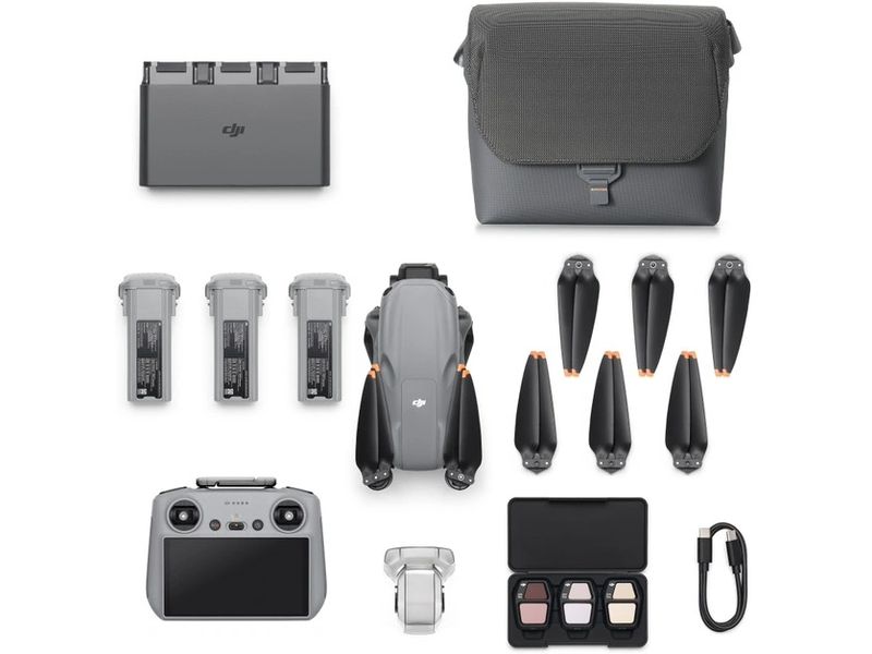 DJI Multikopter Air 3s Fly More Combo RC 2 (C1 | CE) Dual-Kamera-Drohne für Reisefotografie mit einer Reihe von fortschrittlichen Technologien