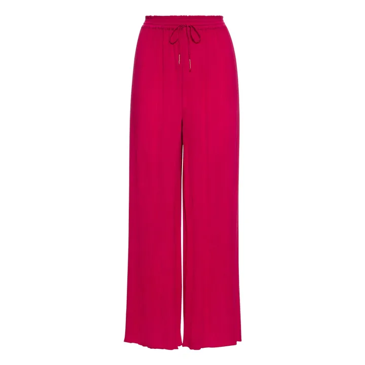 Alma Deia Pantalon Large en Viscose | Rose fuschia