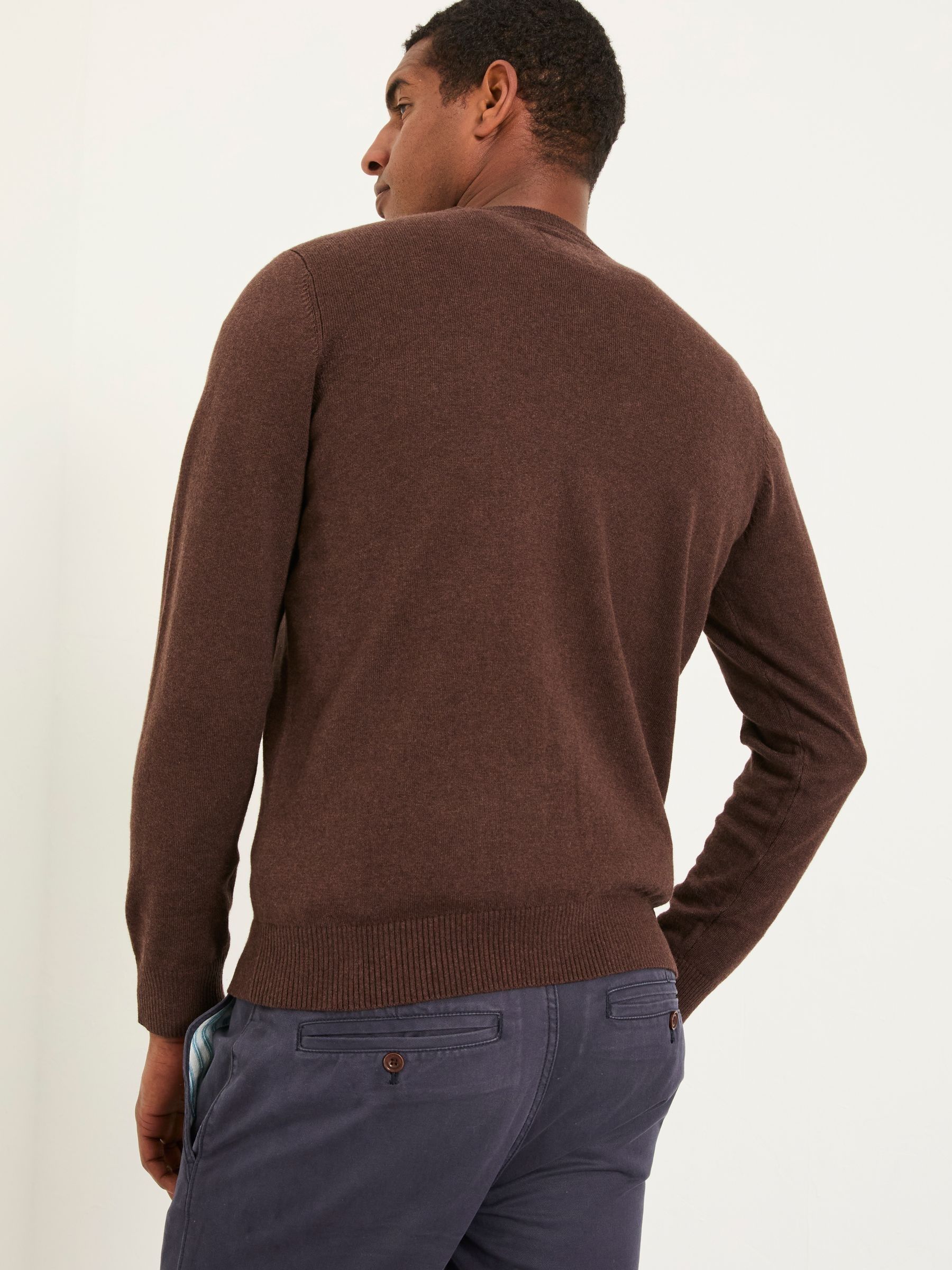 Chocoladebruin - FatFace Crew Neck Knitted Jumper