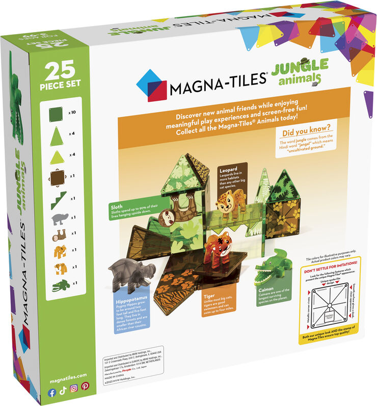 Magna-Tiles Magna-Tiles Jungle Animals, 25 pcs