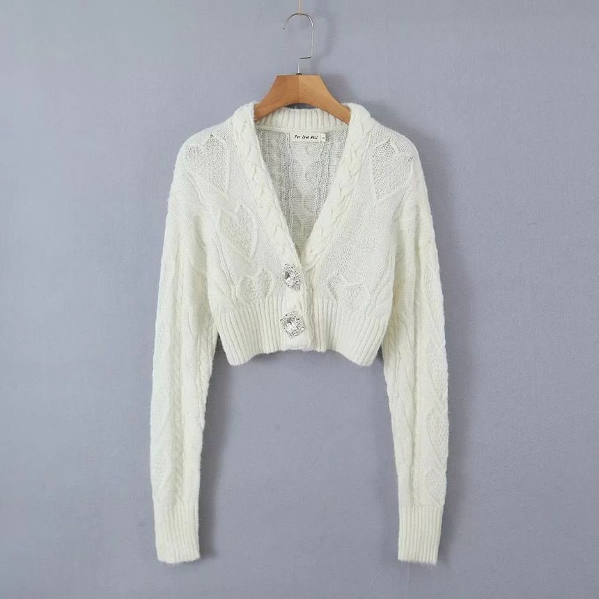 Omelia - Grofgebreide V-hals vest / korte broek / mouwloos topje (diverse ontwerpen)