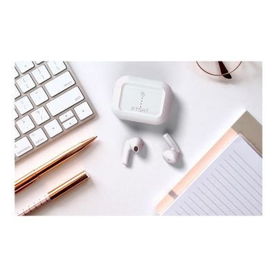 Ryght Mino - Écouteurs sans fil avec micro - intra-auriculaire - Suppresseur de bruit actif - blanc