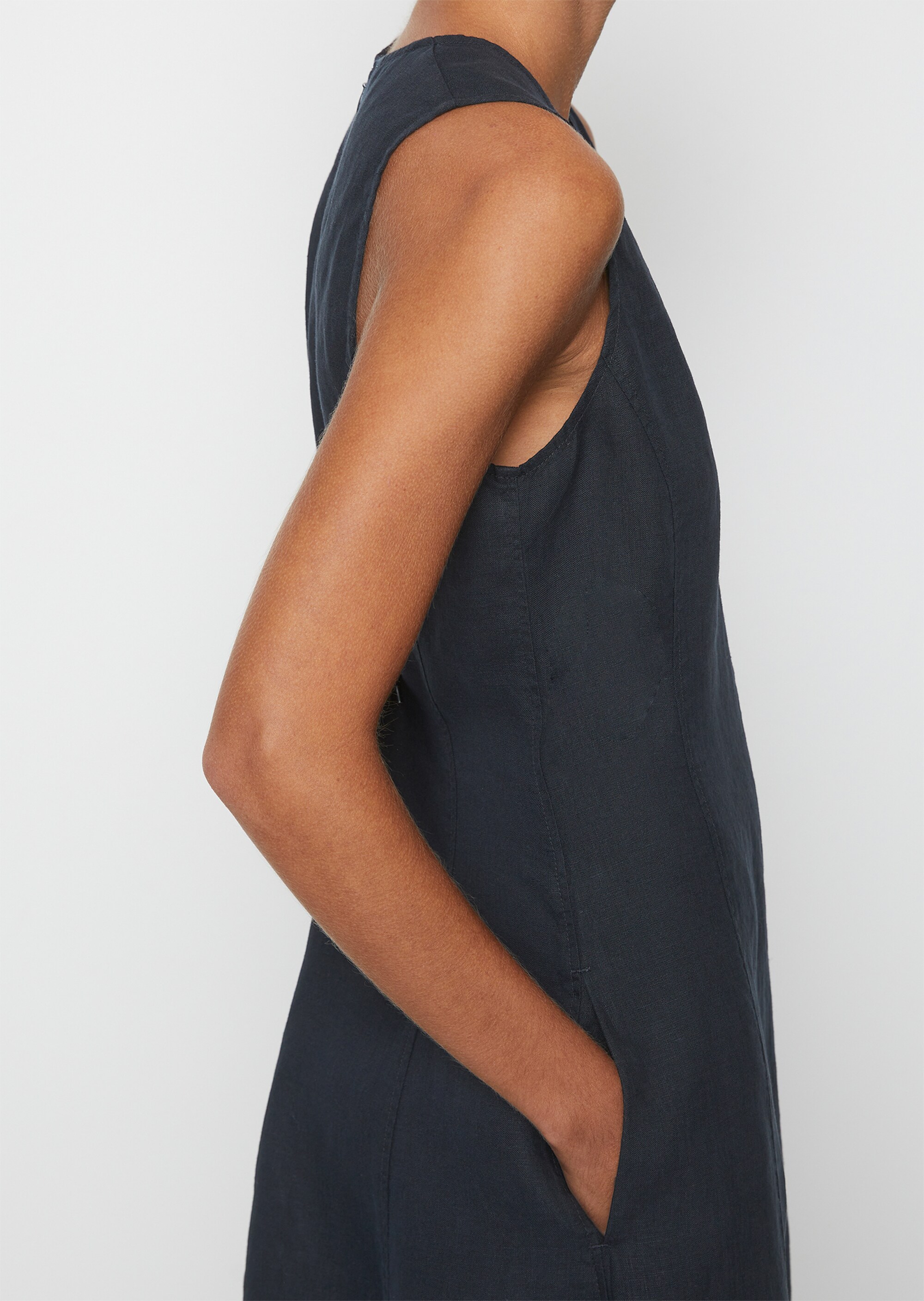 Leinenkleid fitted A-Shapeaus sommerlich leichter Ware