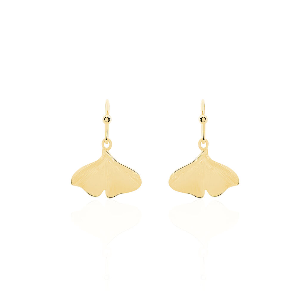 Boucles D'oreilles Pendantes Brita Plaqué Or Jaune