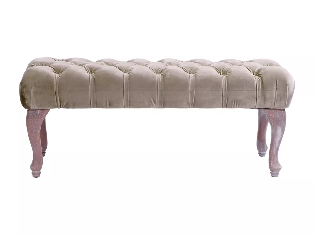 BANQUETTE Mathilda 100 Bois, style baroque Couleur or