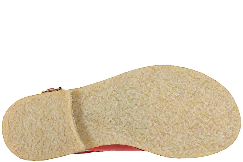 ANGULUS SANDAL I KORALRØDT LAKSKIND