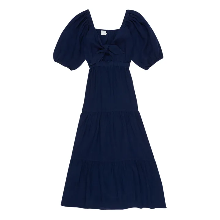the new society Robe Vermont Lin - Collection Femme | Bleu nuit