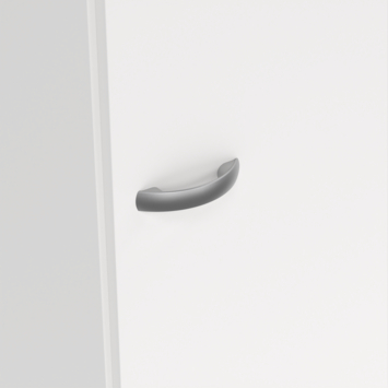 Opbergkast 1-deurs Cosmo wit gelakt spaanplaat 200 x 49,2 x 47,1 cm