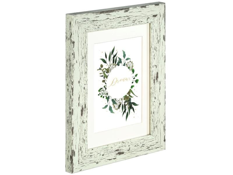 Hama Bilderrahmen Chalet 13 x 18 cm, Mint Fotorahmen im Shabby Look