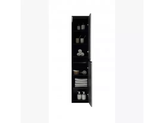 Colonne de salle de bain 160 cm noir Aquasasso