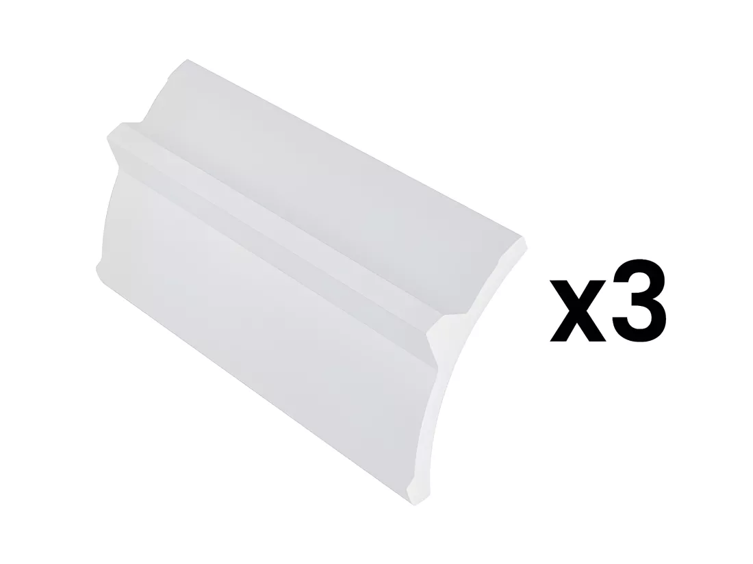 Lot de 3 corniches plafond en polystyrène L290 x l4.6 x H9 cm blanc - DORICA
