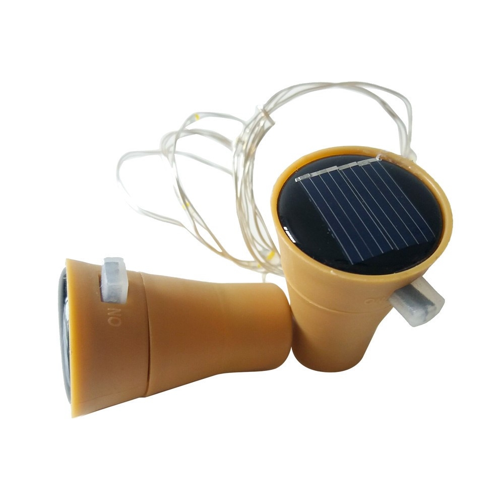 (2m) 20 LED's Deko Solar Lichterkette Outdoor Flaschenlicht im Korken Look IP65 - Kaltweiss