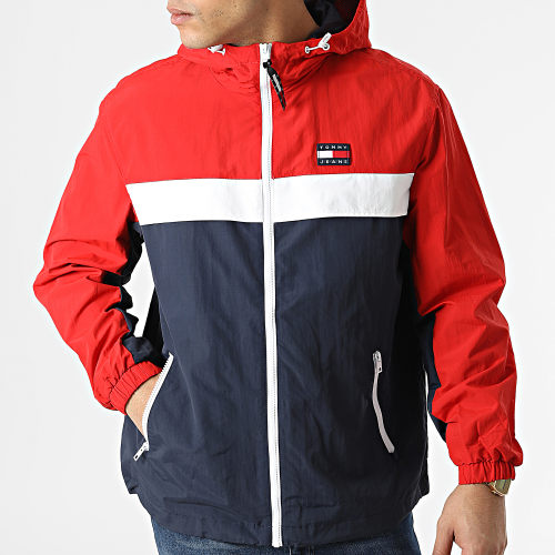 Veste Zippée Capuche Chicago Colorblock 3339 Bleu Marine Rouge Blanc