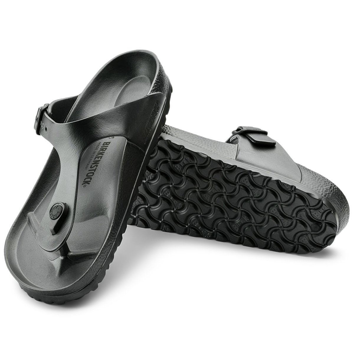 BIRKENSTOCK-Gizeh_eva-Tongs sandales à talon plat - Talon plat - Gris Foncé